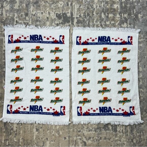 Vintage NBA Gatorade Logo Promo  McArthur Towels set of 2 - Picture 1 of 6